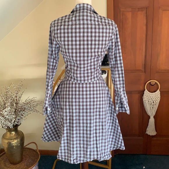 Serena & Lily plaid button down A-line Long sleeve dress with pockets size 2 - Picture 6 of 10